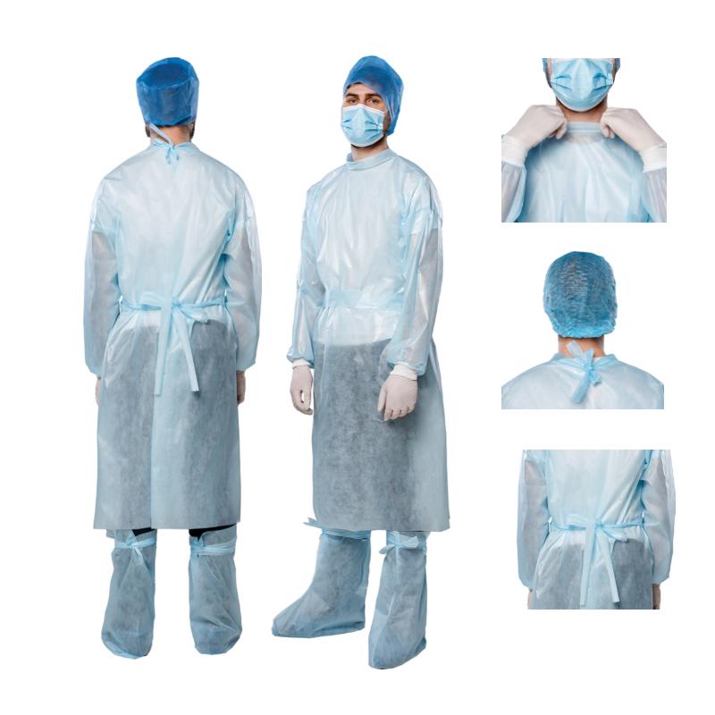 Халат хірургічний, розмір L(50-52), СМС 35g/m2(г/м2), стерильний, одноразового використання,ТМ «АХІЛЛ»